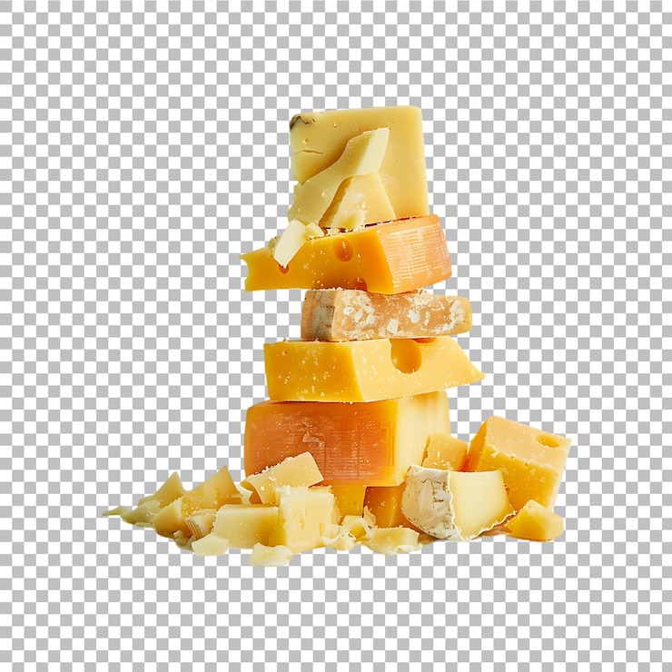 PSD queso aislado sobre un fondo transparente ai generado