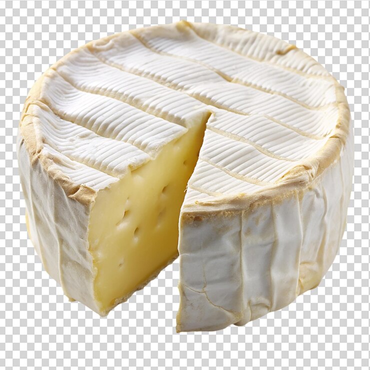 PSD queso brie aislado sobre un fondo transparente
