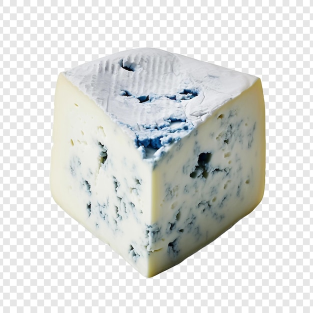 PSD queso de color azul aislado sobre un fondo transparente