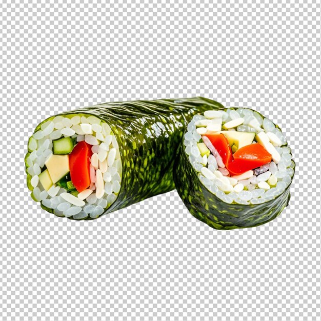 Queso Kimbap Con fondo transparente de hortalizas