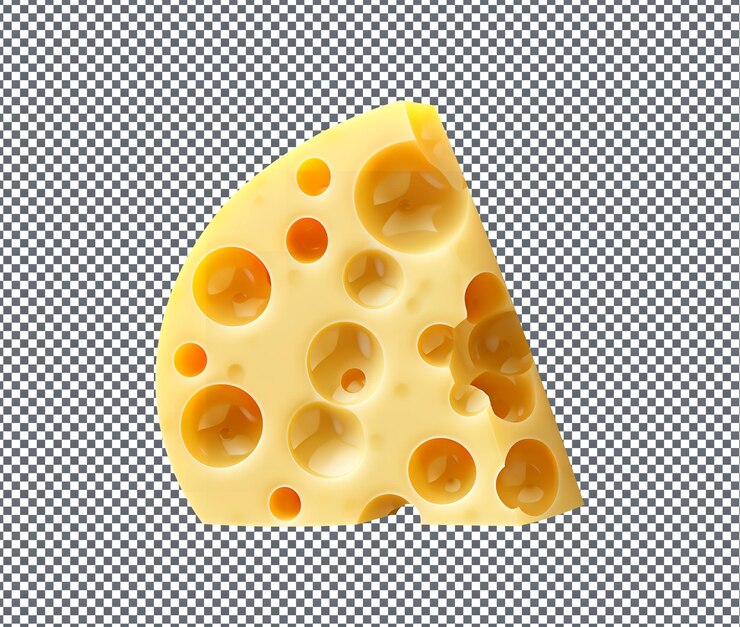PSD queso suizo fresco y delicioso aislado sobre fondo transparente