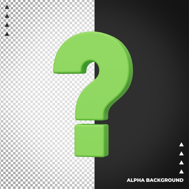 Question icon 3d render illustration