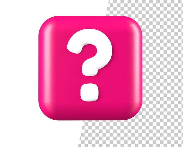 Question mark 3d rendering
