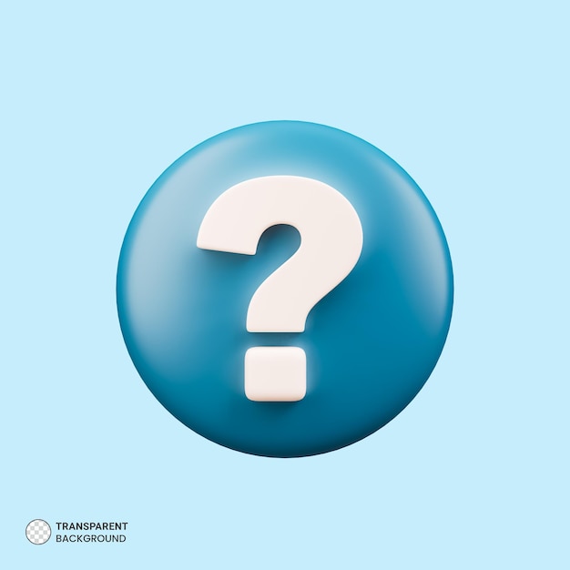 question mark in 3d rendering
