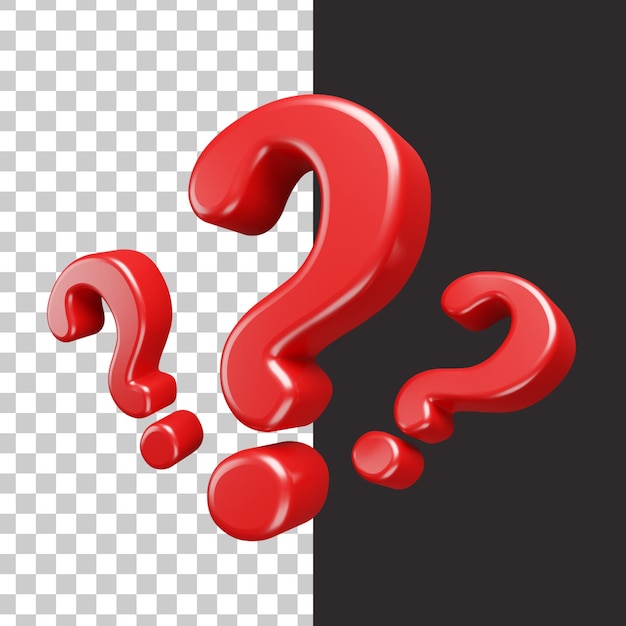 question mark in 3d rendering