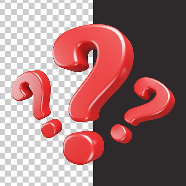 question mark in 3d rendering