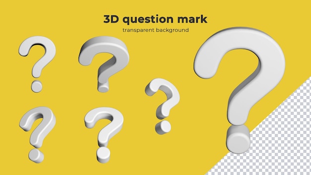 question mark  symbol icon 3d rendering isolated