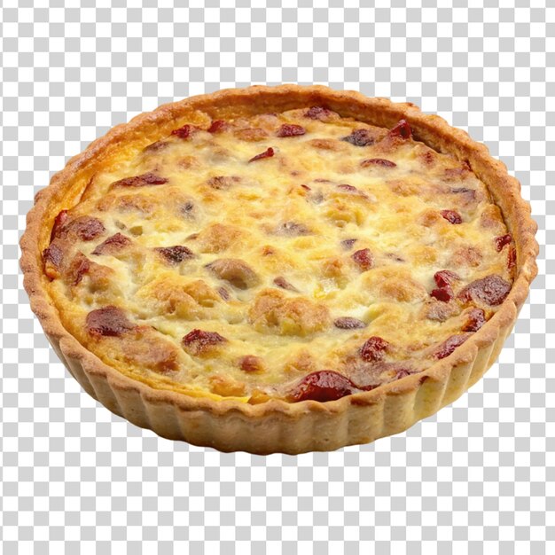 Quiche lorraine aislado sobre un fondo transparente