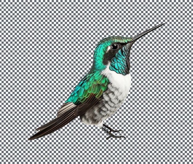 Quindi l'elegante colibrì dell'ape Mellisuga helenae isolato su uno sfondo trasparente