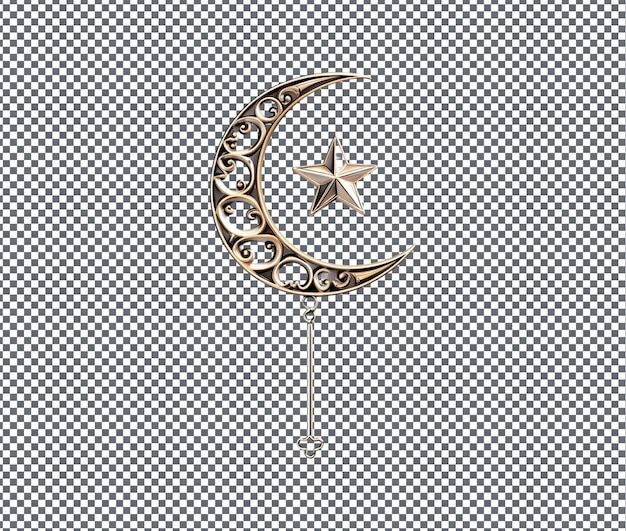 Quindi Pretty Crescent Moon e Star Bookmark isolati su uno sfondo trasparente