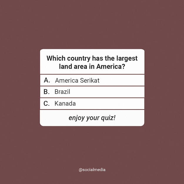 Quiz Instagram Post Template Psd Design Jeux Quiz Médias Sociaux Carré