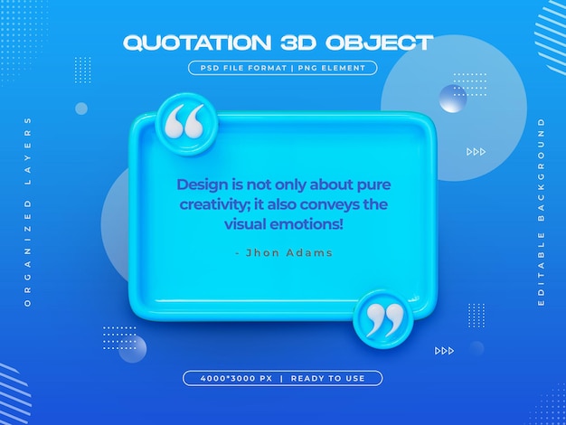quote text social media banner design template