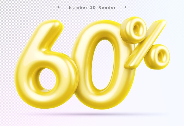 Rabatt 60 Prozent Gold Nummer 3d