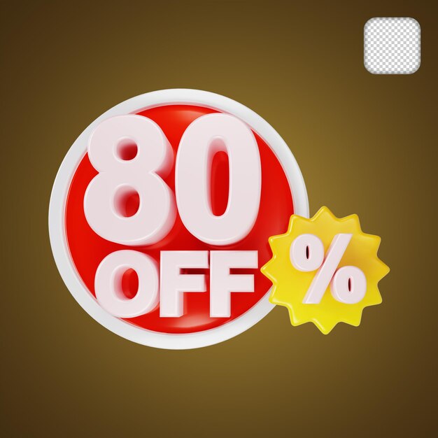 Rabatt auf den Verkauf 80 Prozent 3D-Illustration