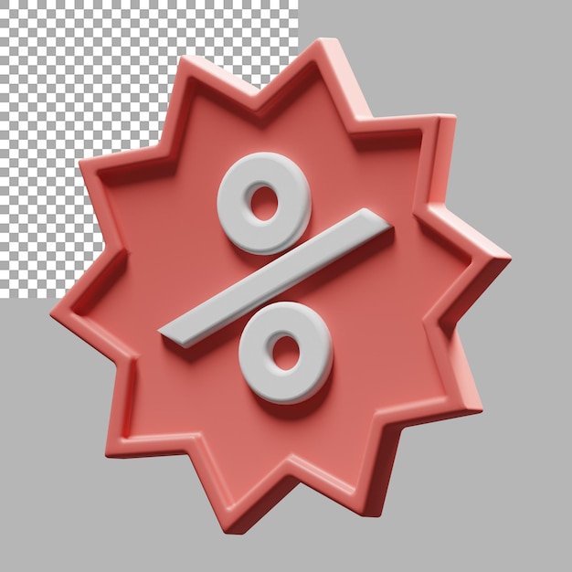 rabatt-symbol 3d-render-illustration