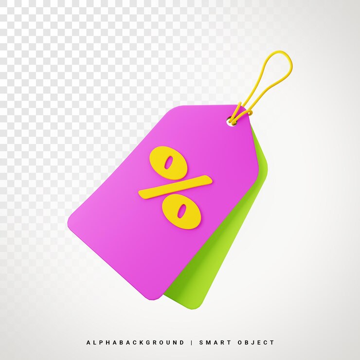 PSD rabatt-tag 3d-symbol-illustration