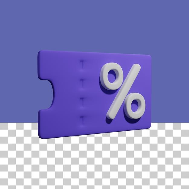 Rabattetikett 3D-Darstellung