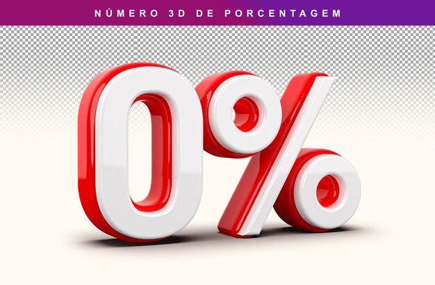 Rabattzahl 0 Prozent 3D Modern