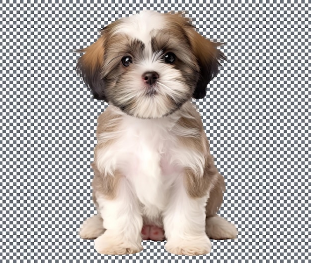 PSD raça de cão shih tzu isolada em fundo transparente