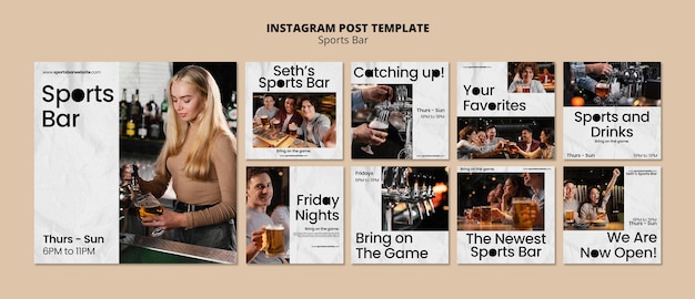 Raccolta di post di instagram di sport bar