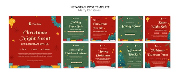 Raccolta di post di instagram per feste di Natale