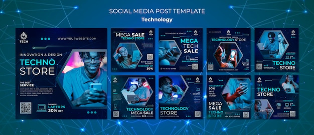 Raccolta di post di Instagram per techno store