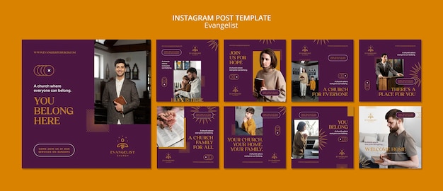 Raccolta di post su instagram di religione e spiritualità evangelista