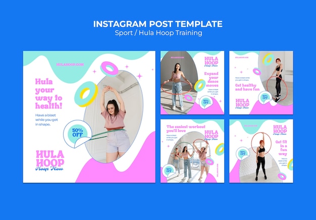 Raccolta di post su instagram di sport e attività