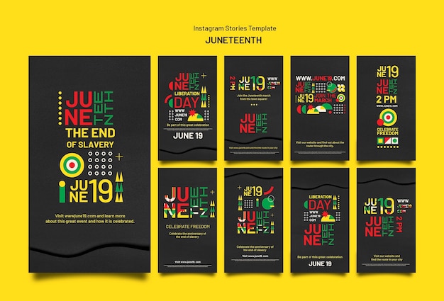 Raccolta di storie di instagram di Juneteenth