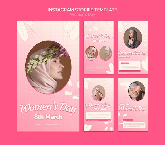 Raccolta di storie di Instagram per la celebrazione della festa della donna