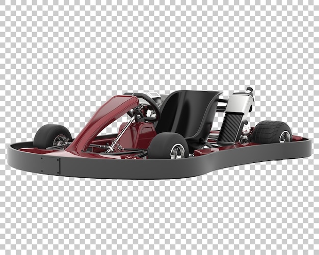 Race kart sobre fondo transparente. representación 3d - ilustración