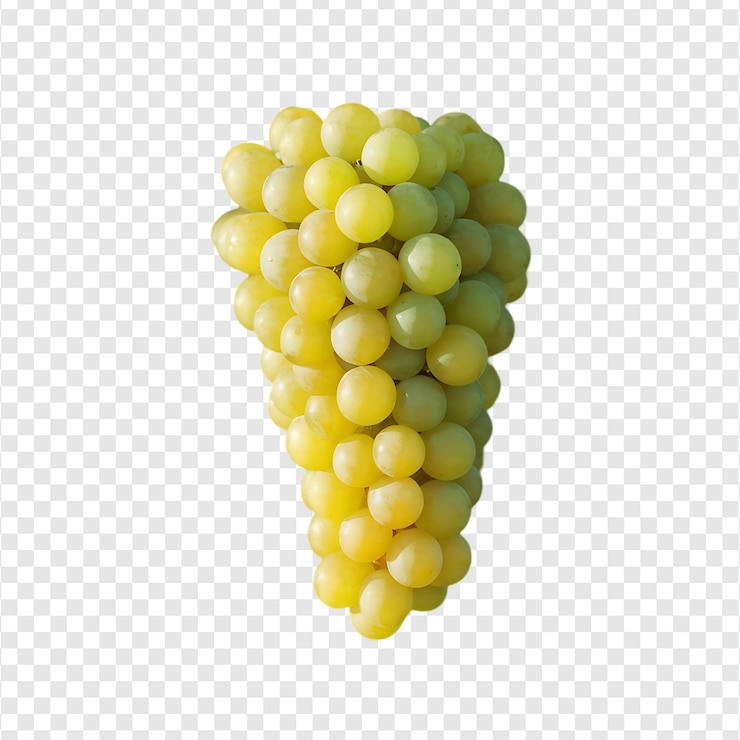 PSD un racimo de uvas verdes aisladas en un fondo transparente por la ia generativa