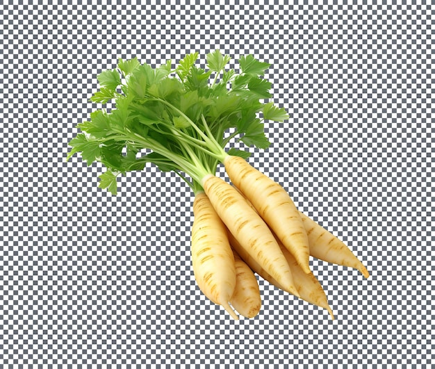 PSD racines de parsnips isolées sur fond transparent