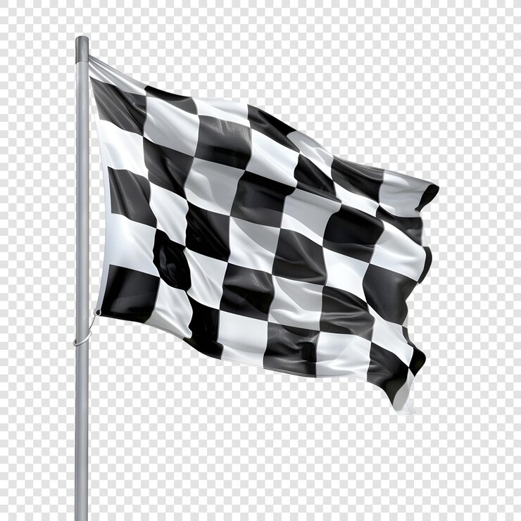 Racing Flag isolated on transparent background