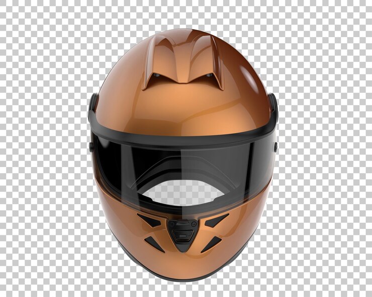 PSD racing helmet isolated on transparent background 3d rendering illustration