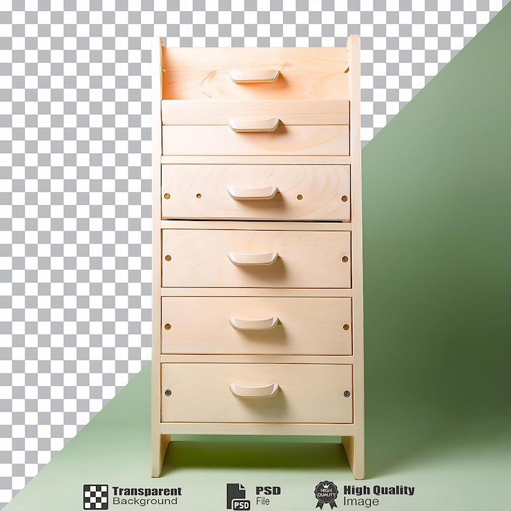 PSD rack de vegetais de madeira branca com gavetas em fundo de cor sólida