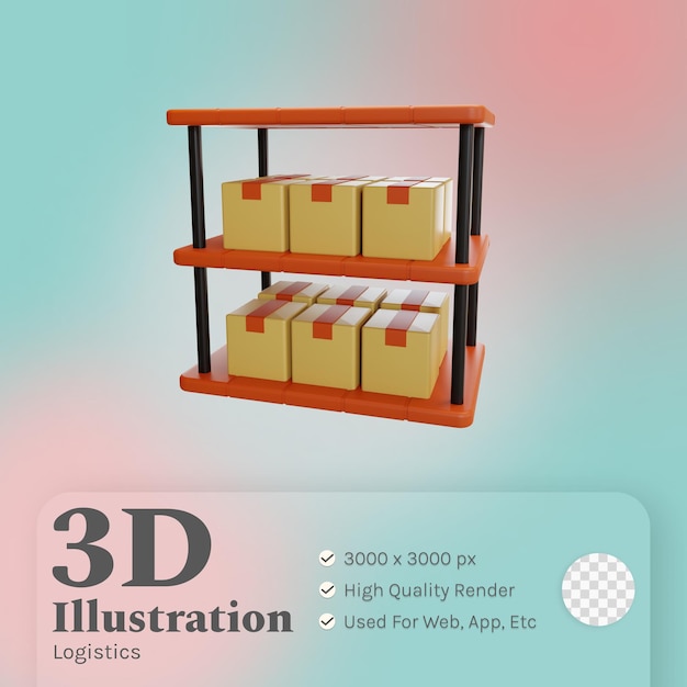 Rack Illustration 3d