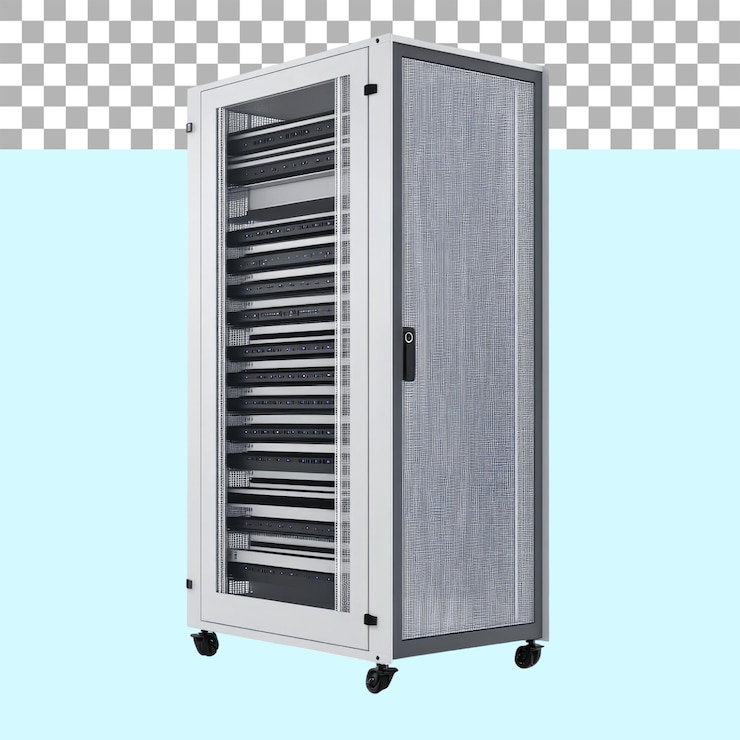 PSD el rack del servidor en un fondo png transparente aislado