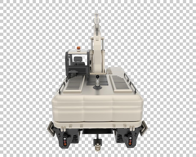Radbagger auf transparentem Hintergrund 3D-Darstellung