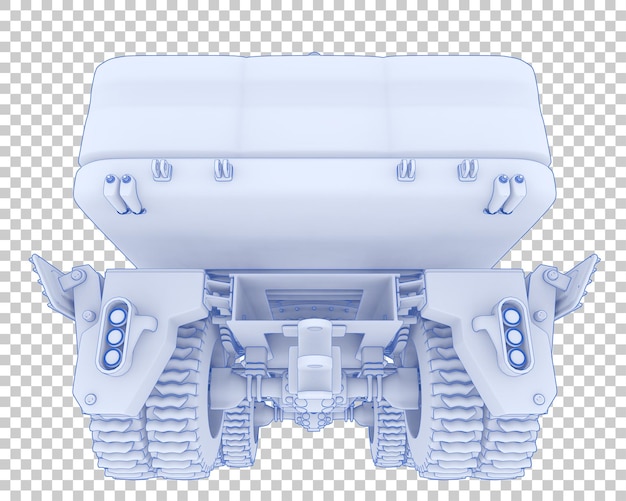 PSD radbagger auf transparentem hintergrund 3d-darstellung