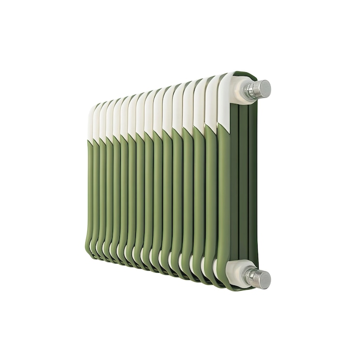 PSD radiador de diseño moderno de dos tonos verde y blanco