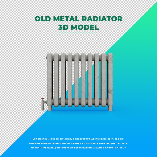 PSD radiador de metal viejo