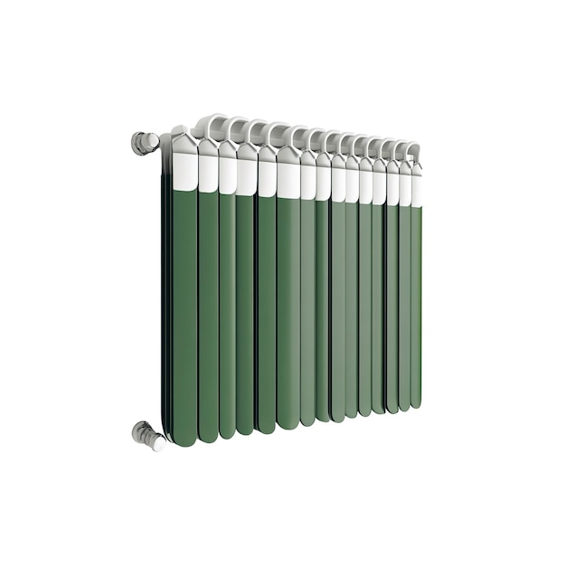 Radiador vertical verde moderno para el sistema de calefacción del hogar