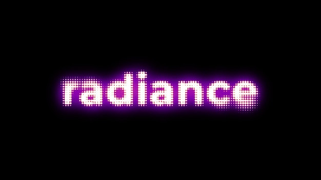 Radiance Glowing Dots Text Effect