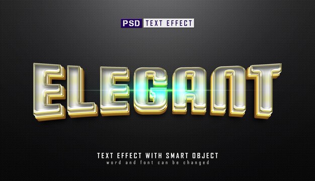 Radiant Gold 3D Text Effect Eleganza squisita e realistica in una gloria scintillante