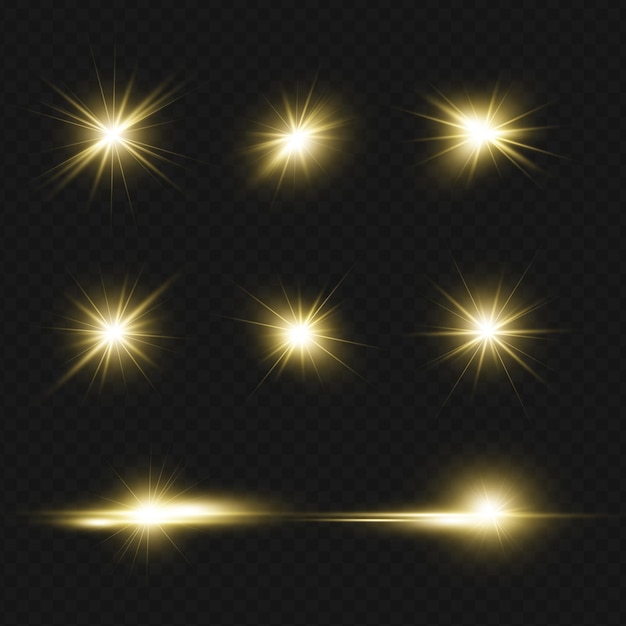 Radiant Lens Flare Collection set di effetti luminosi realistici delle lenti