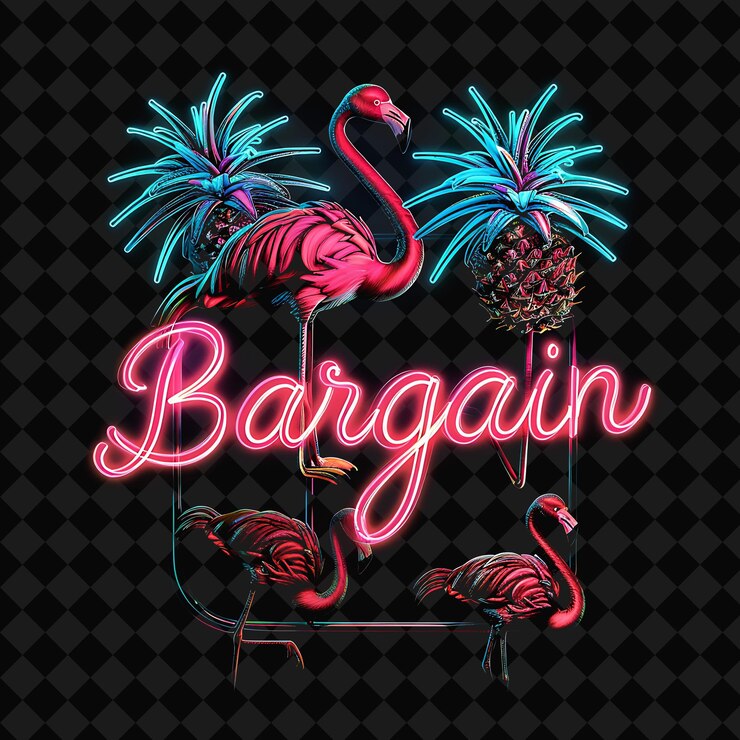 PSD radiant neon light of bargain texto em neon red e cyan colo png y2k inspired neon decorative