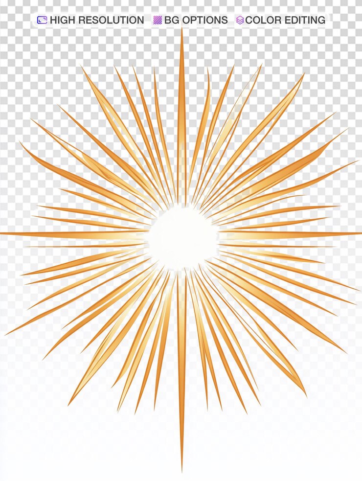 PSD radiante estallido de sol sobre el fondo del cielo vibrante