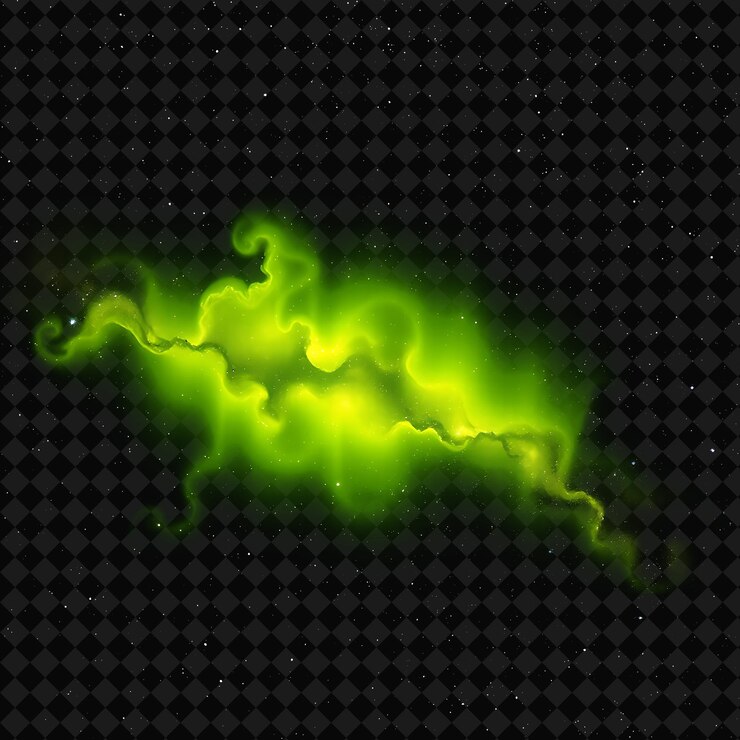 PSD la radiante nebulosa chartreuse en llamas con la luz de los quásares lejanos evoca una sensación de inmensidad y