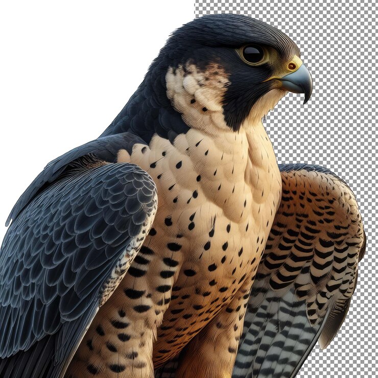 PSD radiante vuelo aislado gracia de pájaro en el fondo de png
